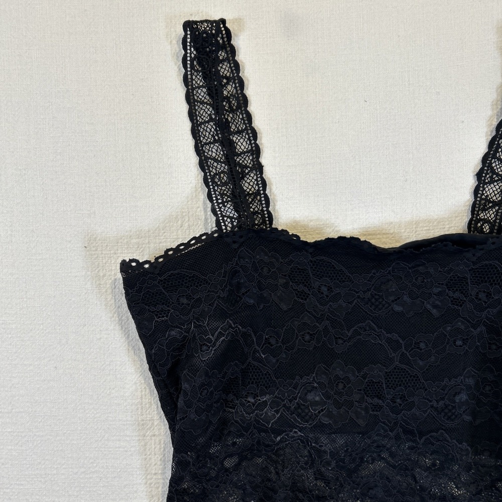 AllSaints Women Charlie Lace Bodysuit Black Lace Sleeveless 10 - Picture 2 of 15